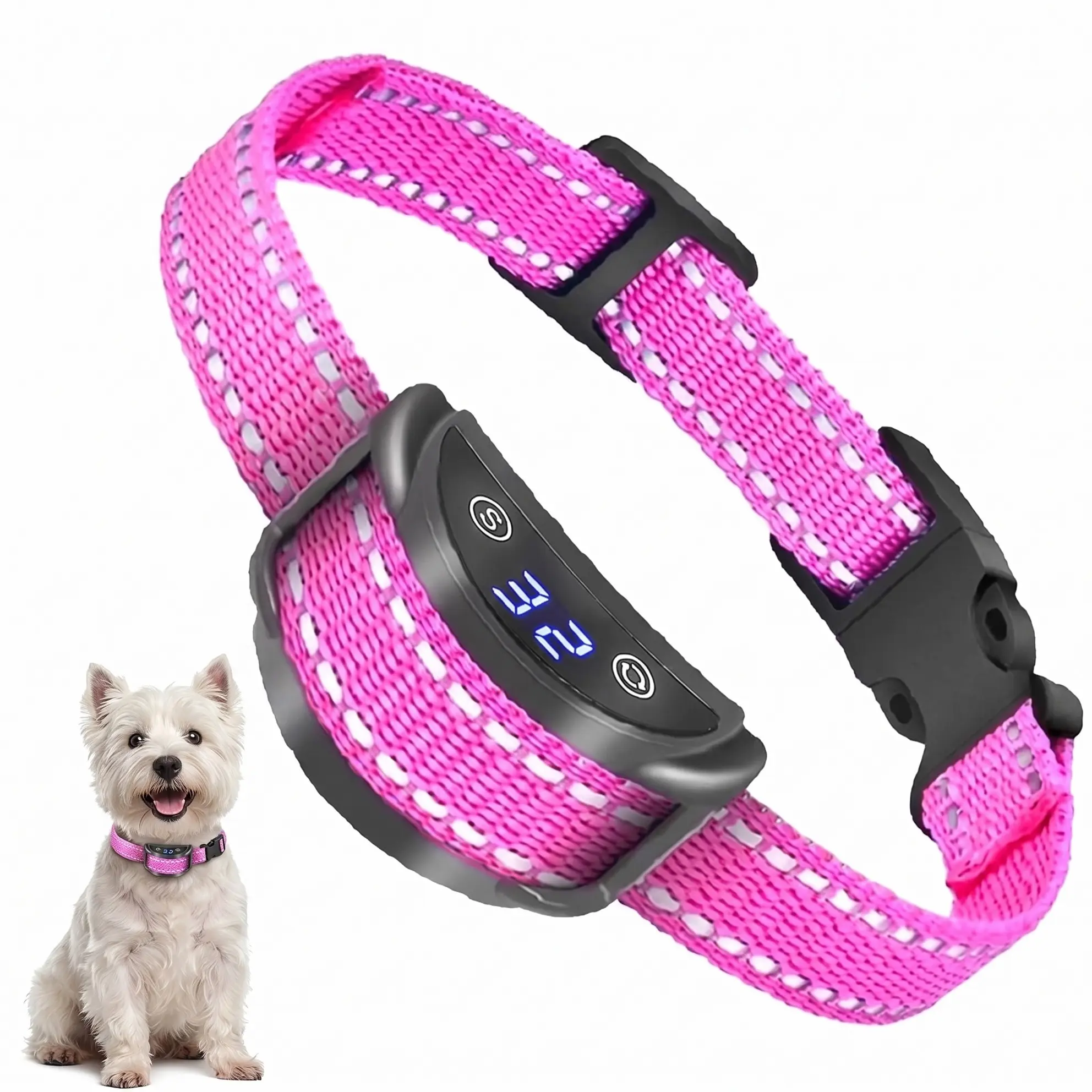Smart Bark Collar for Dogs, Rechargeable Design, Adjustable Sensitivity Settings, Effective Noise Control Solution, Adjustable Collars