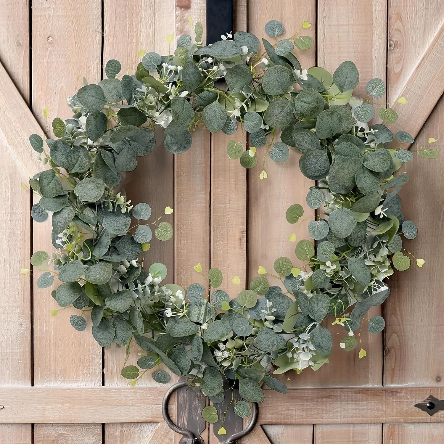 Eucalyptus Garland, 8 Counts/set Artificial Greenery Vines, Faux Eucalyptus Flowers, Artificial Faux Plants, Room Decor Gypsophila Garland, Decorative Plant for Wedding Party Mantle Table Runner Home Decor