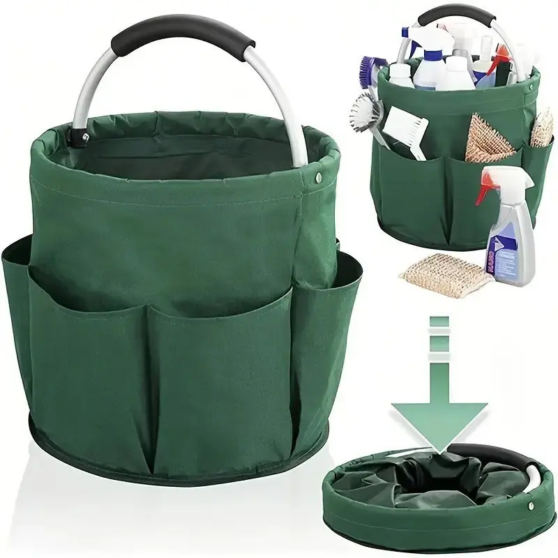 Portable Foldable Picnic Basket, Garden Tool Basket, Outdoor Handheld Basket, Travel Storage Bag, Gardening Storage Basket