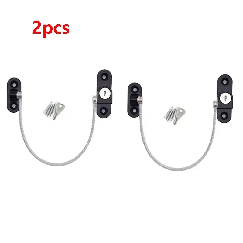 2pcs stainless steel window lock, child safety lock, high-rise anti fall push-pull stopper, anti-theft window lock