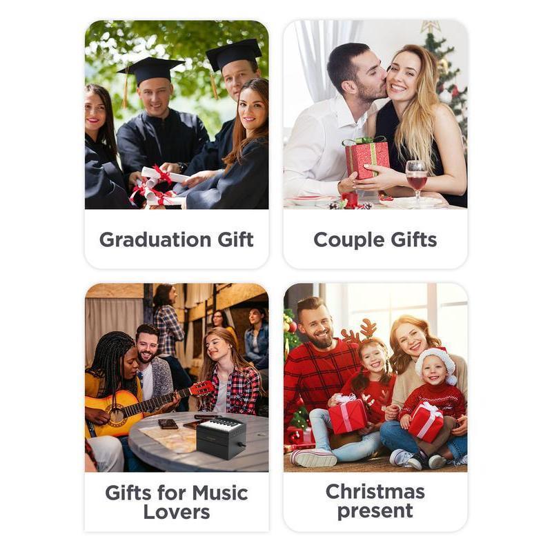 Playable Mini Piano Decor Set –  Music Calendar with 52 Sheet Music Cards & Reusable Note Cards, Creative Gift for Music Lovers