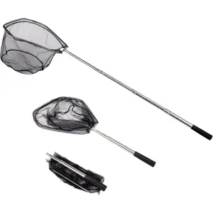 Fishing Landing Net with Telescoping Pole Handle, Fishing net Freshwater  Kids Men Women, Extend to 40-63 Inches New model