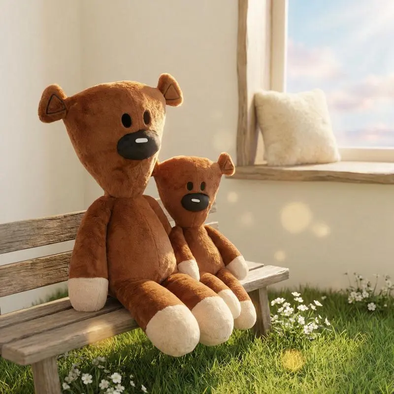 Mr Bean Teddy Bear Plush Toy - High-Quality, Soft Stuffed Collectible Stuffed Bears, Cute Coffee-Themed Mini Pillow Decor for Children's Birthday Gifts