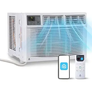 Ultra Quiet Window Air Conditioner 12000 BTU – WiFi & Remote, 3-in-1 Cooling, Fan & Dehumidifier – Maintains Window View, Energy Efficient, Easy Install – Cools Up to 550 Sq.Ft – White