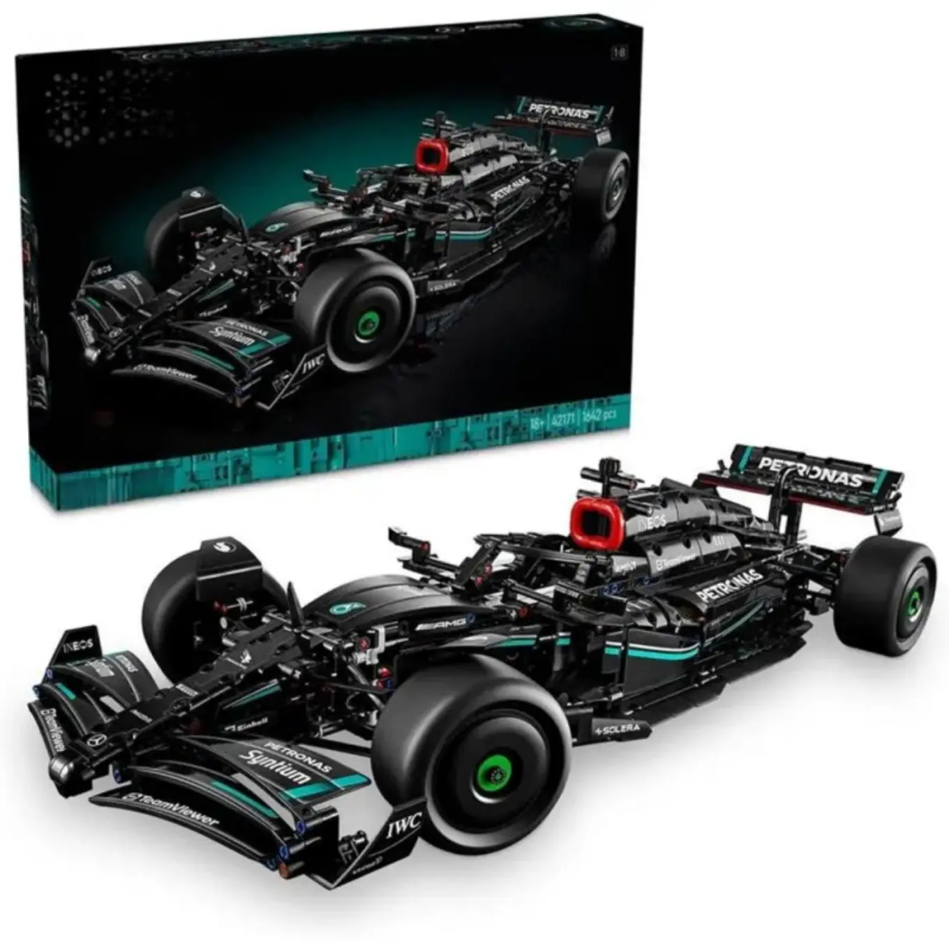 Hot F1 Rally Race 1642pcs Mercedes Amg Technology F1 W14 E Performance Racing Building Blocks Compatible Moc Car Model DIY Toy Gift