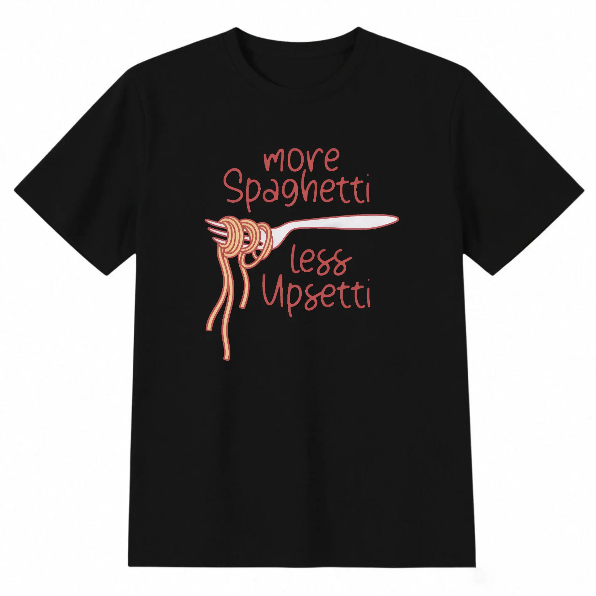 Funny Foodie Spaghetti T-shirt more spaghetti less upsetti funny shirt comfort food men's tee shirt