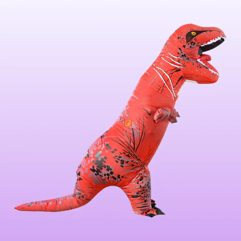 Adult Inflatable Dinosaur Overall Festive Clothes - Simple, Soft, Elastic, Smooth Fabric, Zipper Design, Hand-Wash Compatible for Halloween Dress-Up, Birthday Party Play, School Events, Natural Comfort