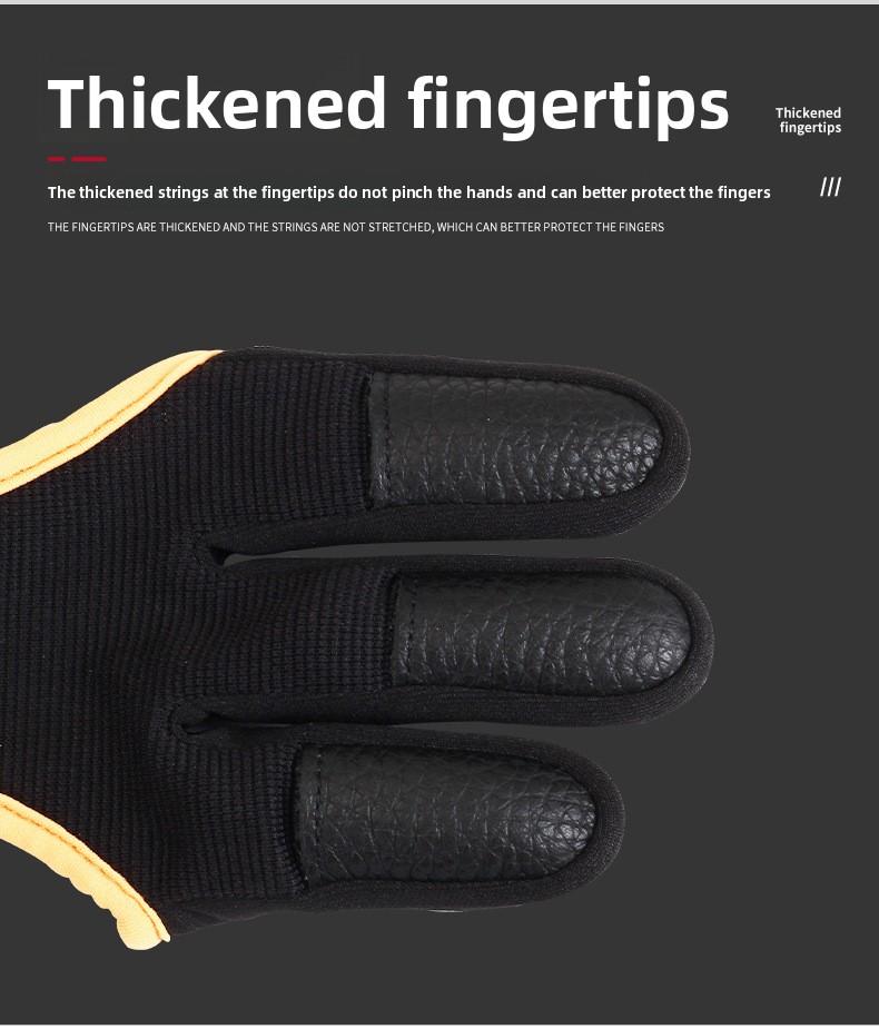 New, archery three-finger finger protection, thickened fingertips, traditional recursive bow and arrow Mediterranean pull-string gloves