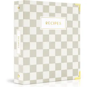 Binder with Waterproof Cover, The Perfect Recipe Book with Plastic Sleeves to Write in Your Own Recipes, Quality Blank Cookbook Binder with Cards Included