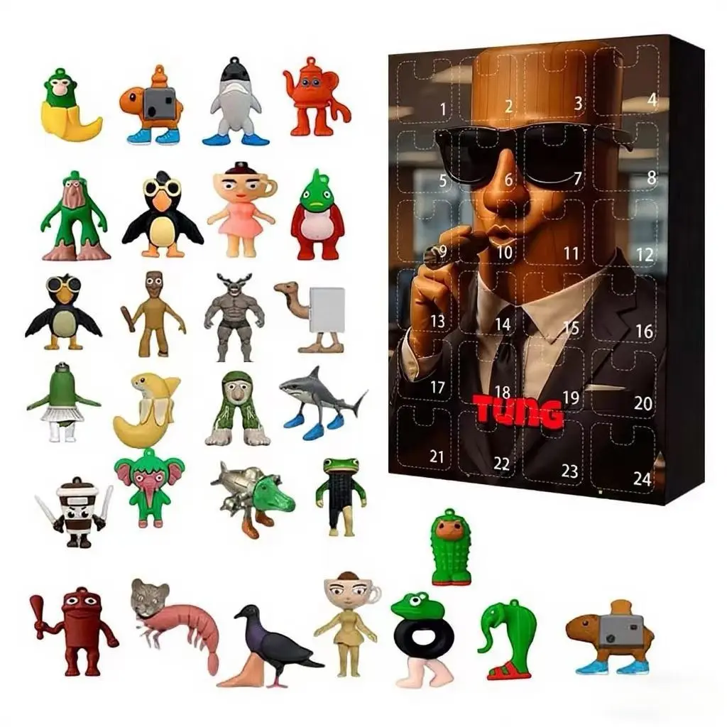 Italian Brainrot Christmas Advent Calendar 2026,24 Day Italian Brainrot Toys Action Figures Playset Countdown Calendar,Halloween Christmas Gift for Kids Teens Girls and Boys