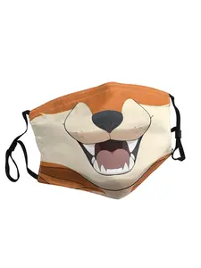 Unisex Cloth Mask Featuring a Red Fox Design Suitable for Outdoor Use in All Seasons