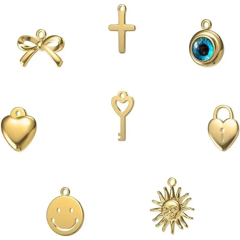 DIY Permanent Bracelet Synthetic Charms Pack - Unisex, Modern, Secure-Attach Charms for Permanent Bracelet Kits, Couples Anniversary Occasions