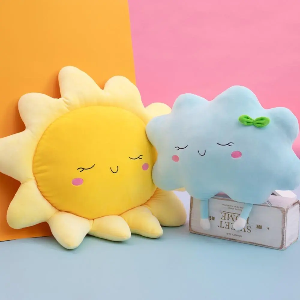 Soft Sun-Shaped Plush Cushion, Fluffy Cloud Stuffed Seat Pad, Aesthetic Room Decor, Home Sofa Doll Toy, Plush Seat Pad, Aesthetic Room Plush