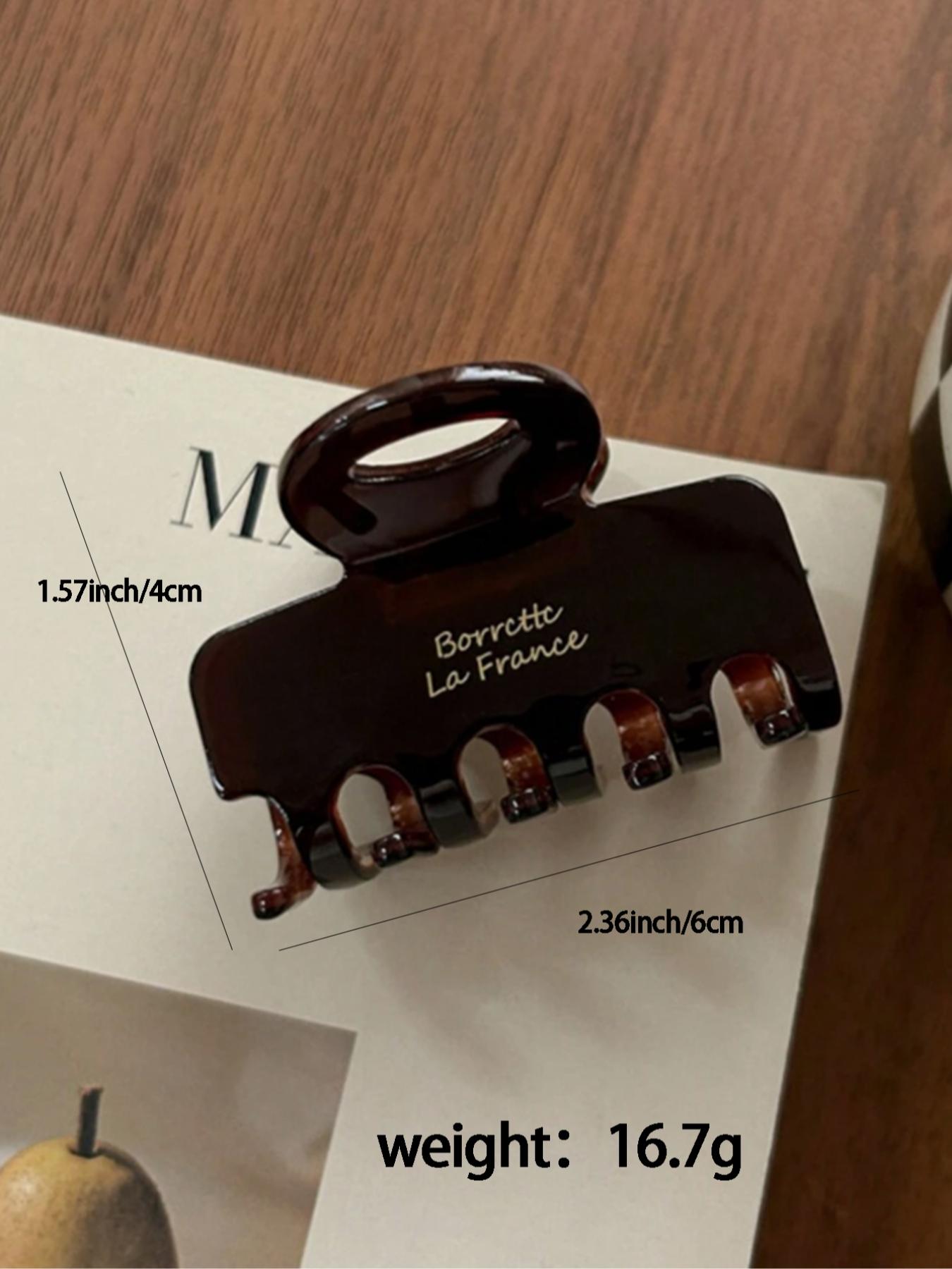 Vintage Solid Color Hawksbill Print Hair Claw Clip Versatile Hair Accessories for Women Minimalist Headwear Suitable for Thick Hair Fashion Hair Clips for Party Daily Clothing Decor