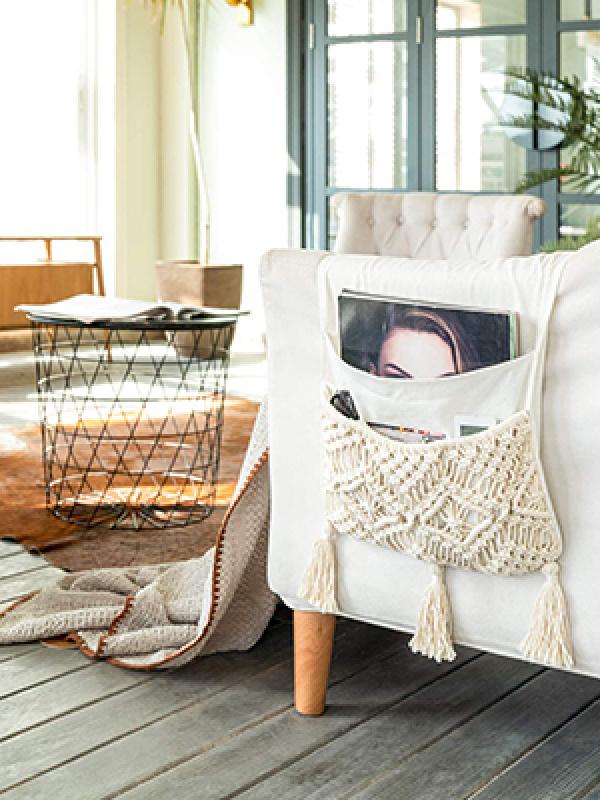 Macrame Couch Organizer Remote Control Caddy Sofa Armrest Armchair Bedside Storage Holder Bag for TV Remote, Magazine, Books, Cell Phone, iPad, Boho Living Room Home Dorm Decor, Beige Macrame Couch Organizer Remote Control Caddy Sofa Armrest Armchair Bedside Storage Holder Bag for TV Remote, Magazine, Books, Cell Phone, iPad, Boho Living Room Home Dorm Decor, Beige