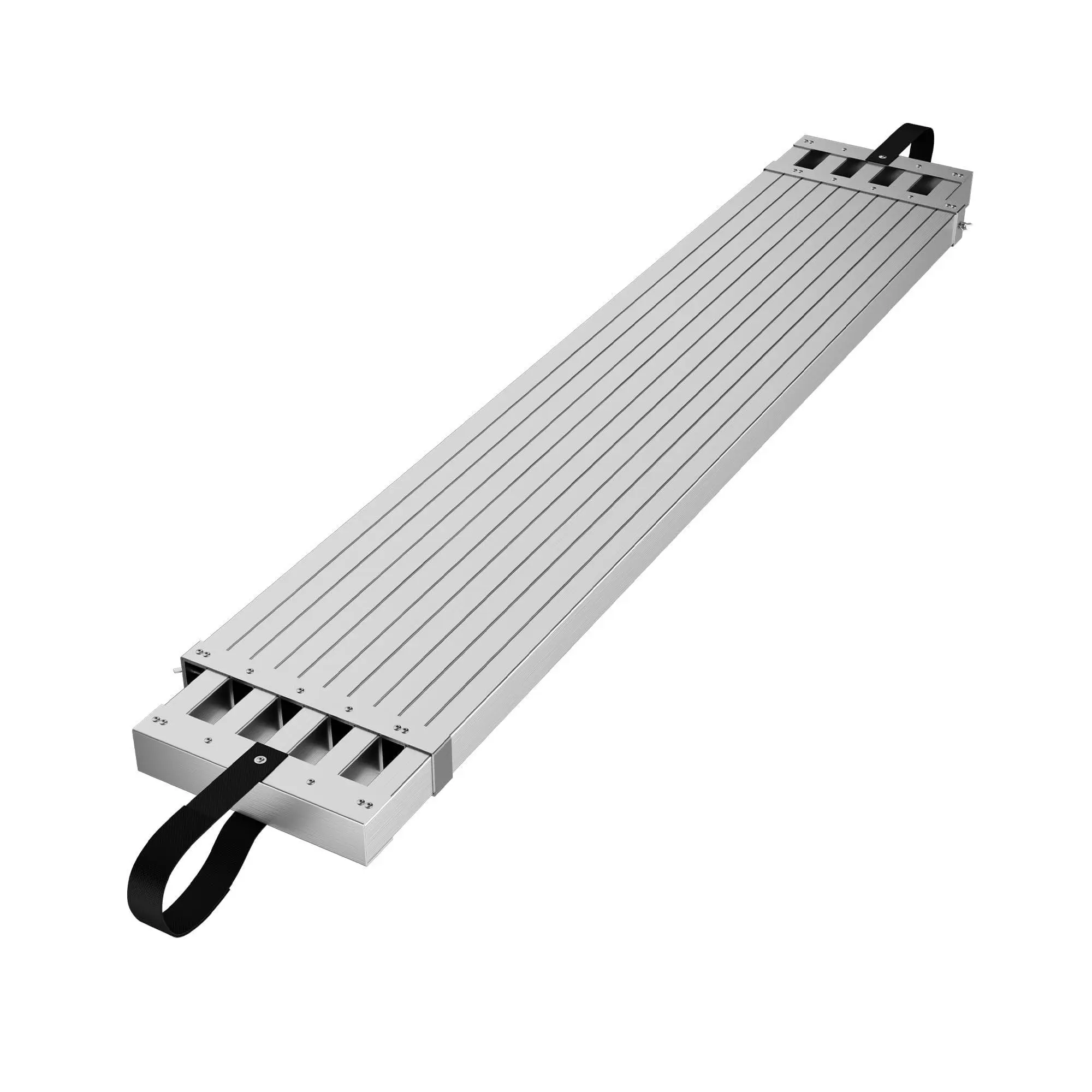 Garvee 440 LBS Telescoping Aluminum Scaffold Plank, Anti-Slip Adjustable Extension Walk Board for Ladders, Silver Heavy-Duty Work Platform Ideal for Painting, Decorating & Maintenance Jobs