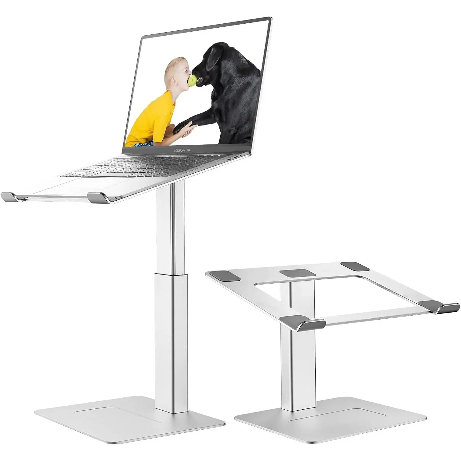 Laptop Stand for Desk,   Laptop Stand Adjustable Height from 7-15", Sitting and Standing Laptop Riser for 10-17" Notebook