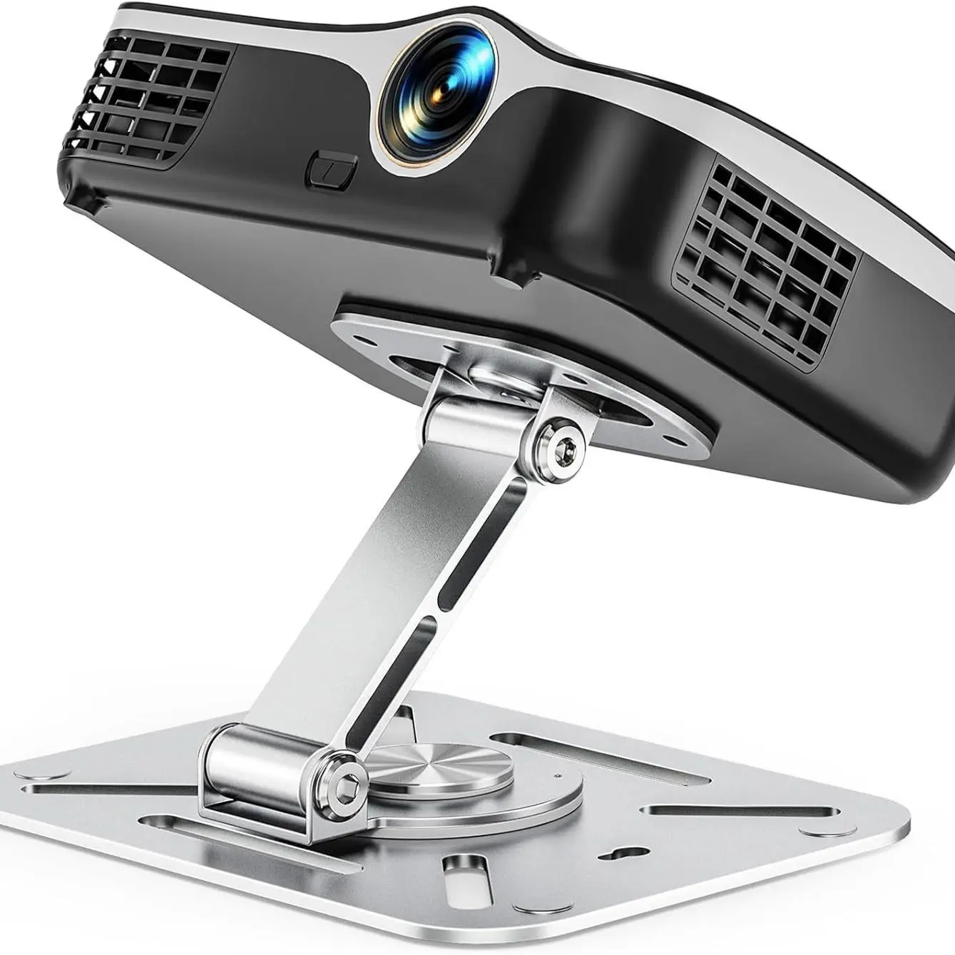 Projector Stand, Professional Desktop Projector Mount, 360° Rotatable, Wall-Mountable, 1/4 Inch Thread Compatible with Most Projectors