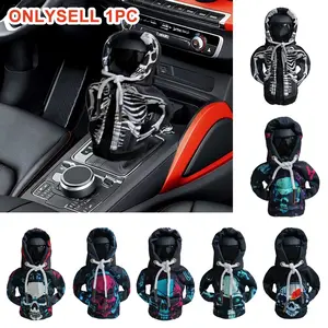 Jdm Car Interior Gear Shift Skull Head Dust Cover, Anti-Dust Protection, Small Sweatshirt, Stylish and Durable, Automatic Shift Knob, Perfect for Automotive Car Accessories