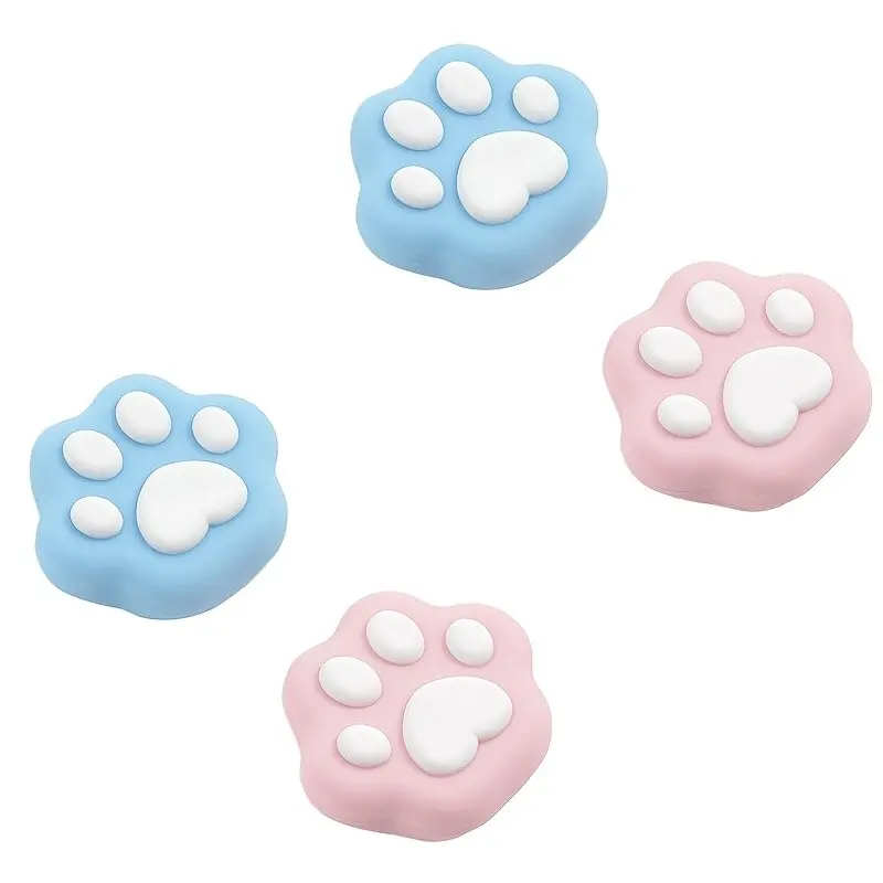 4 Cat Paw Thumb Grips, Soft Silicone Joystick Covers, Compatible with Switch/oled/switch Lite, Protective Accessories for Gaming Controllers