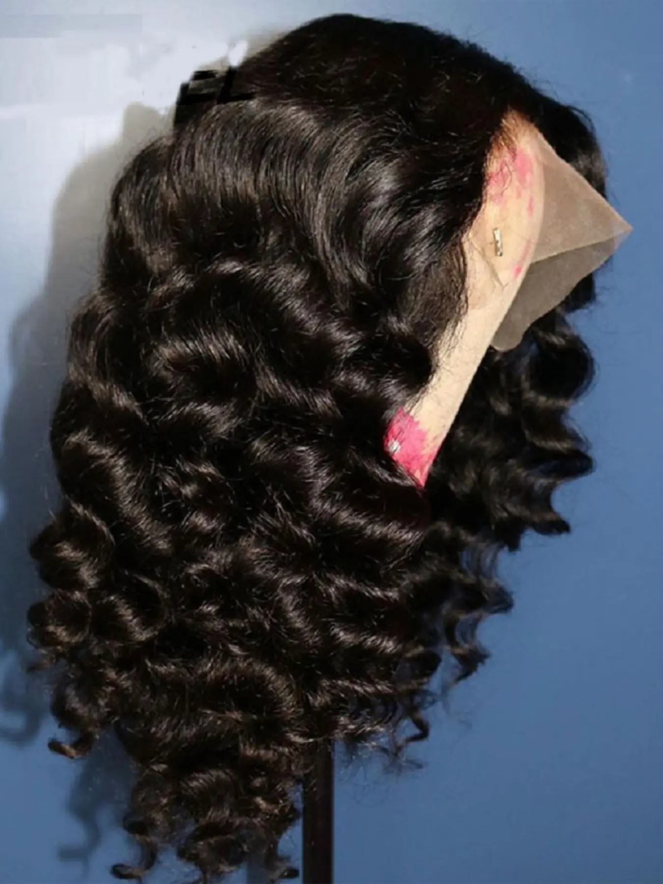 26-Inch Soft Long Curly Wig, 180 Density Lace Front, Heat-Resistant Synthetic Fiber, Daily Wear Women's Hairpiece