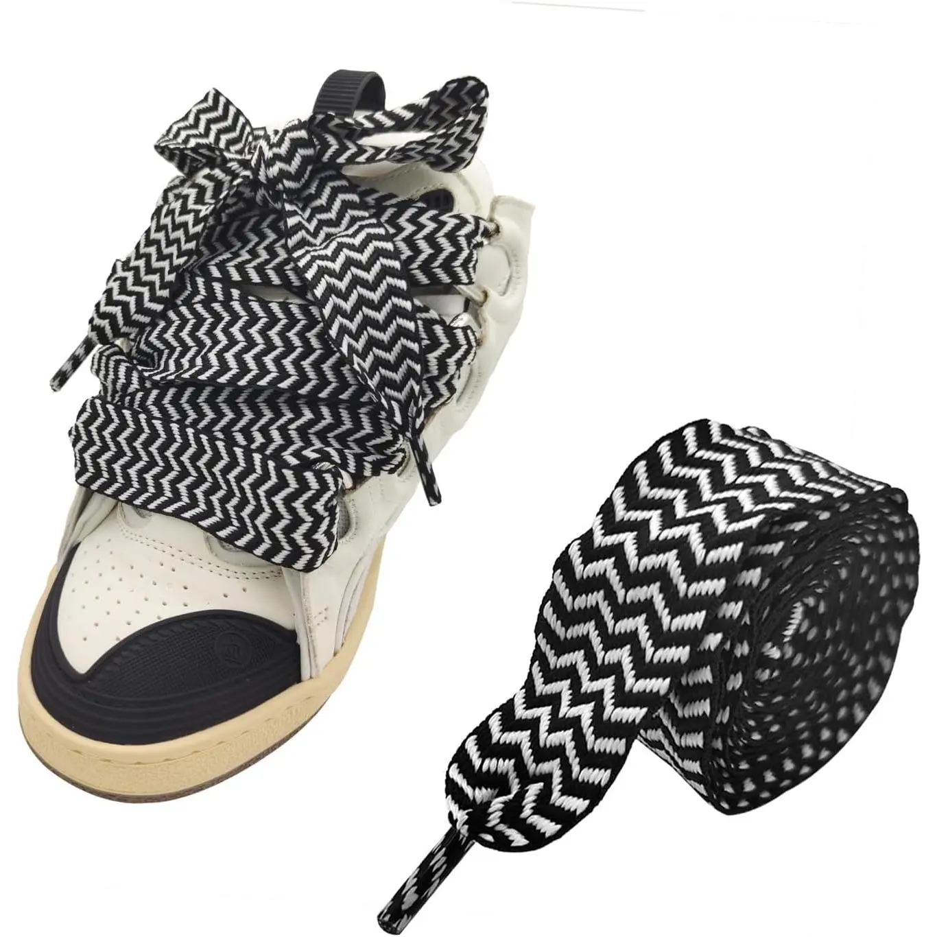 3cm Thick Fat Shoe Laces for Lanvin Sneakers, Jumbo Chunky Shoelaces Shoe Strings Replacement Laces