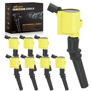 Nilight 8pcs Straight Boot Ignition Coil Pack with Copper Wire, 2 Pins/Blades, Fits DG508 DG457 DG472 DG491 FD503 1L2U12029AA, Ford Crown F150-F450 Expedition Explorer Econoline Excursion (1998-2003, 2005-2014 4.6L 5.4L V8), Lincoln, Mercury