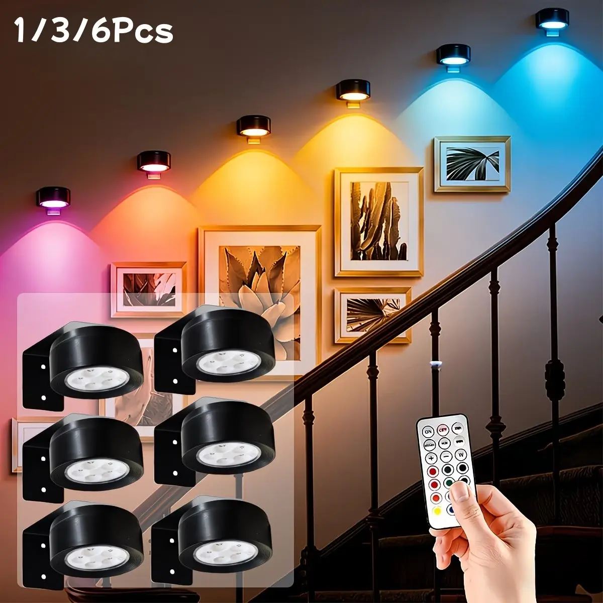 Battery Powered Drawing Light, Magnetic Wireless Picture Lamp, Led Atmosphere Lamp, RGB Colors, Adjustable Timer Mode, Art Display and Decoration, Home Decor Light, RGB Atmosphere Lights, Decorative Light
