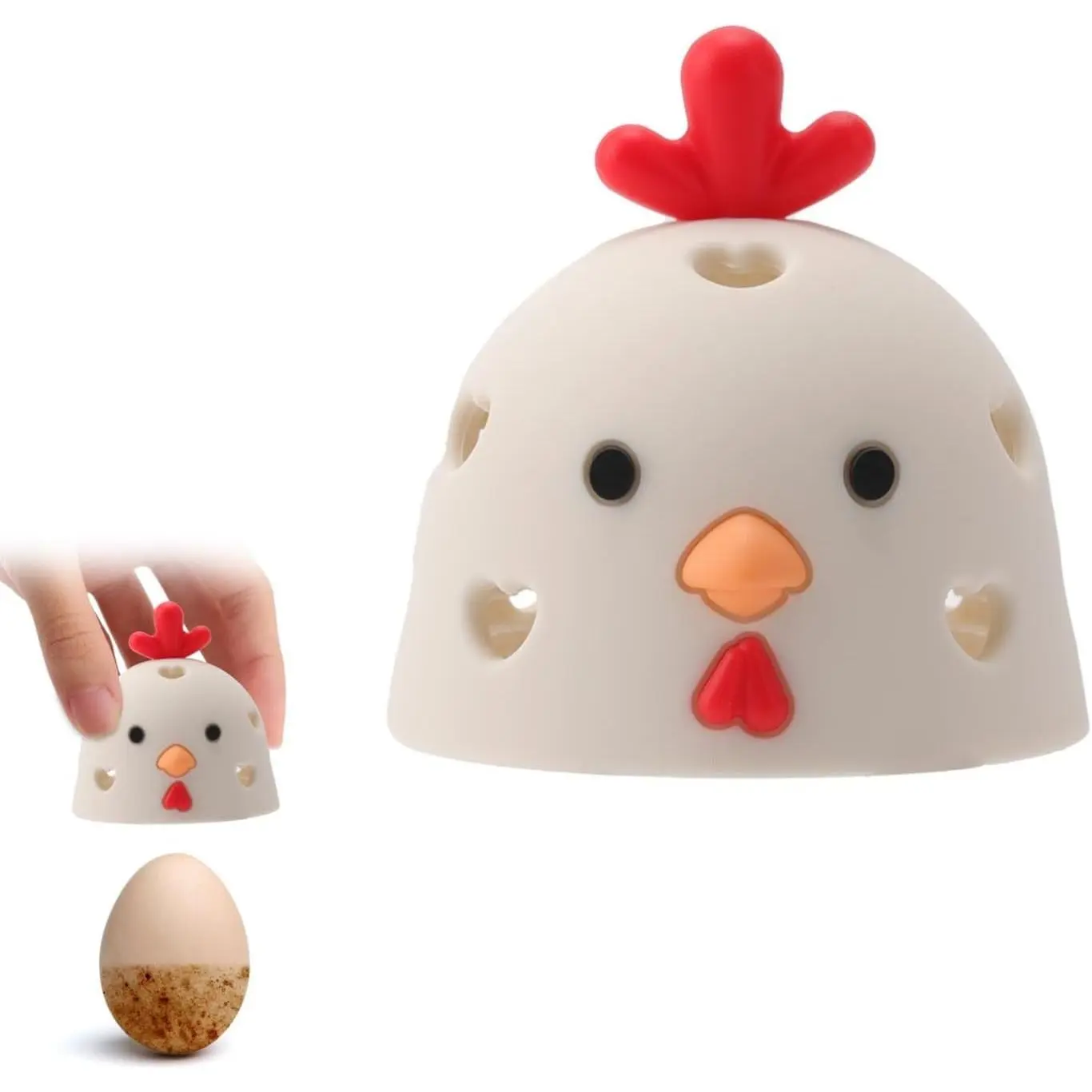Silicone Egg Brush Cleaner, Multipurpose Vegetable and Fruit Scrubber Tool for Fresh Eggs, Egg Washer Cleaning Brush - Egg Cleaner for Fresh Eggs