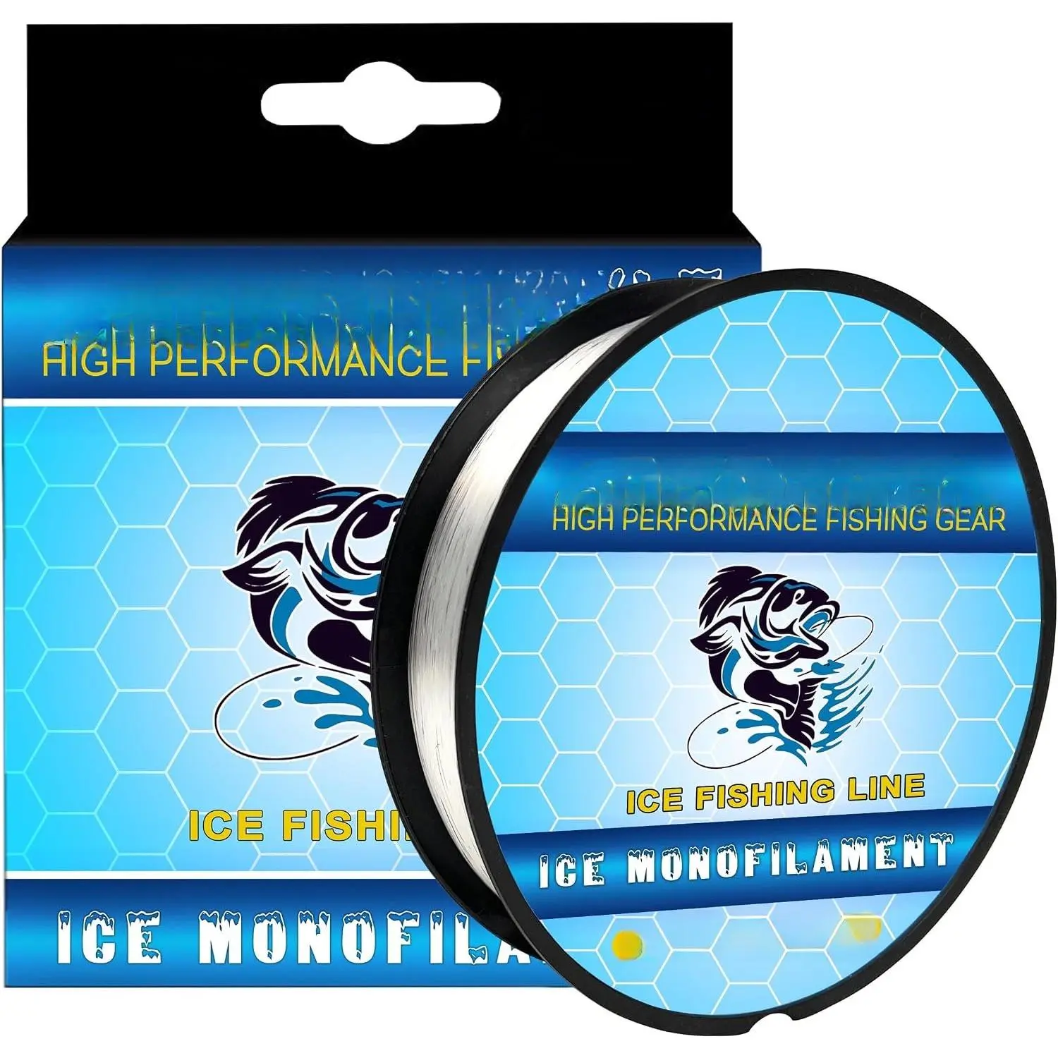 Ice Monofilament Fishing Line -  Ice Fishing Line with Low Memory, High Abrasion Resistance, Freezing-Resistant -  and  1000 Yard Spool Mono Line