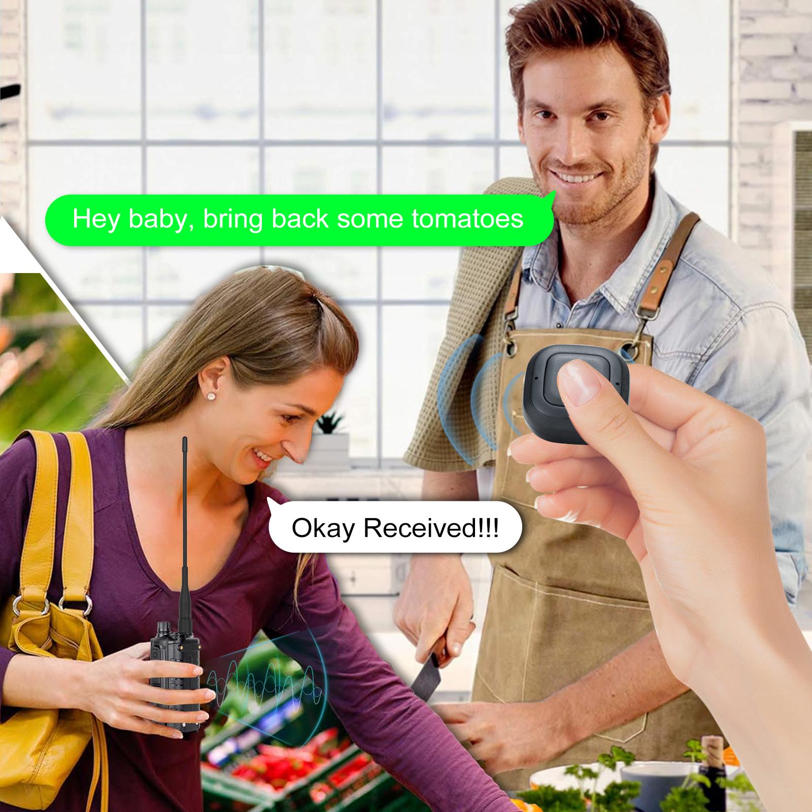 TIDRADIO Wireless Mic PTT Button for Cell Phone APP “Odmaster” Riding Driving Walkie-talkie, Wireless Programming Baofeng Uv5r