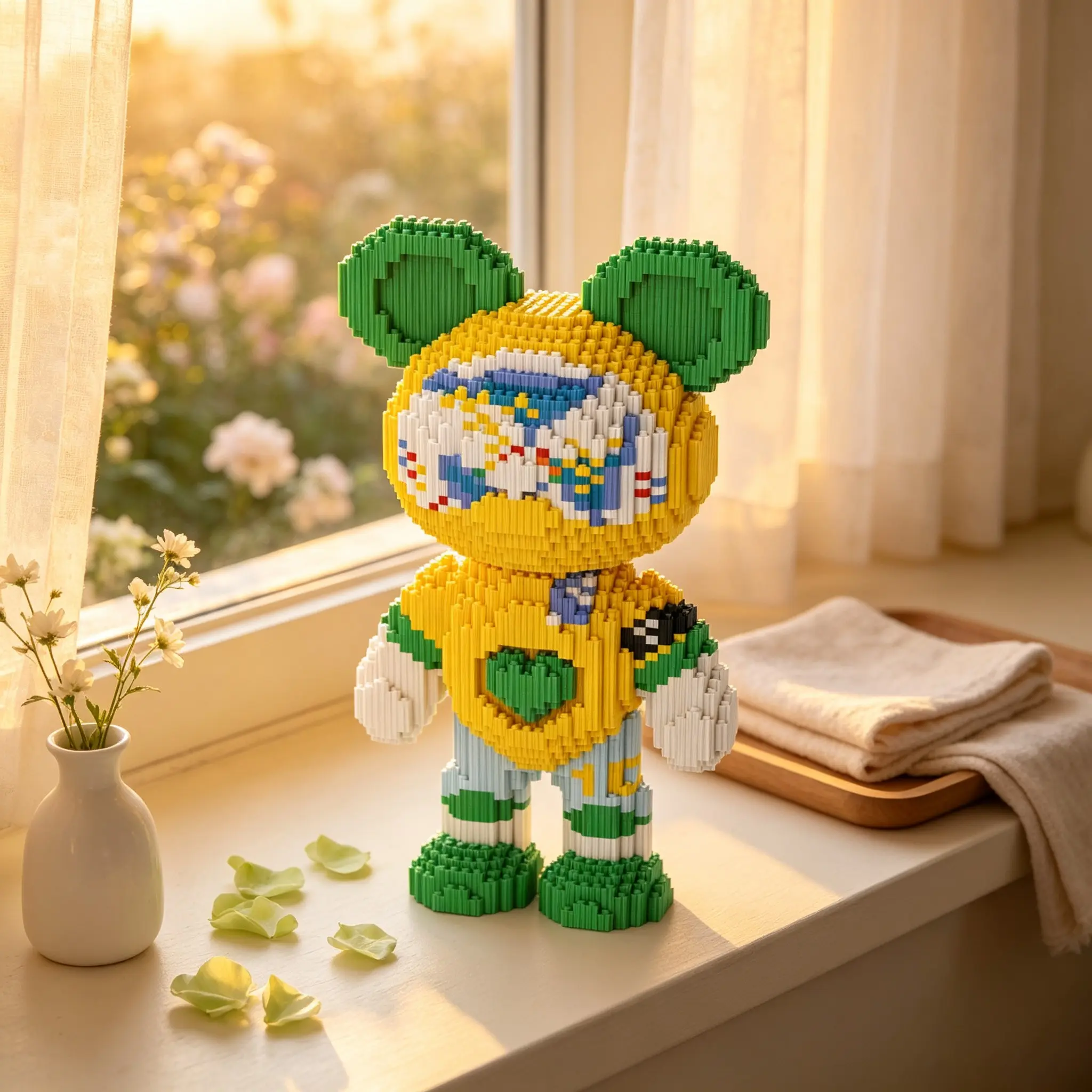 Trendy Doll 3D Puzzle Building Blocks, Home Office Decor, Party Decoration, Ideal Moving Gift, Handmade Craft, Fine Carving