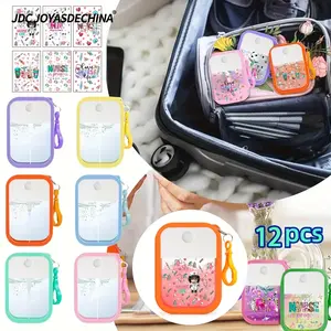 12pcs/ set 1.52oz Travel Portable Refill Bottle Travel and DTF Wraps Stickers Doctor Nurse Stickers Refillable Spray Bottle Light Portable Travel Essentials Exquisite Spray Suitable for Perfume Lotion Alcohol Other Liquids