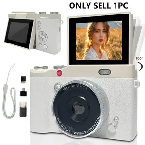 Vintage Student Camera, Flip Screen Portable Camera for Teens, Pocket Camera with Filters, Entry-Level Digital Camera with Memory Card, Perfect for Back to School, Christmas & Thanksgiving