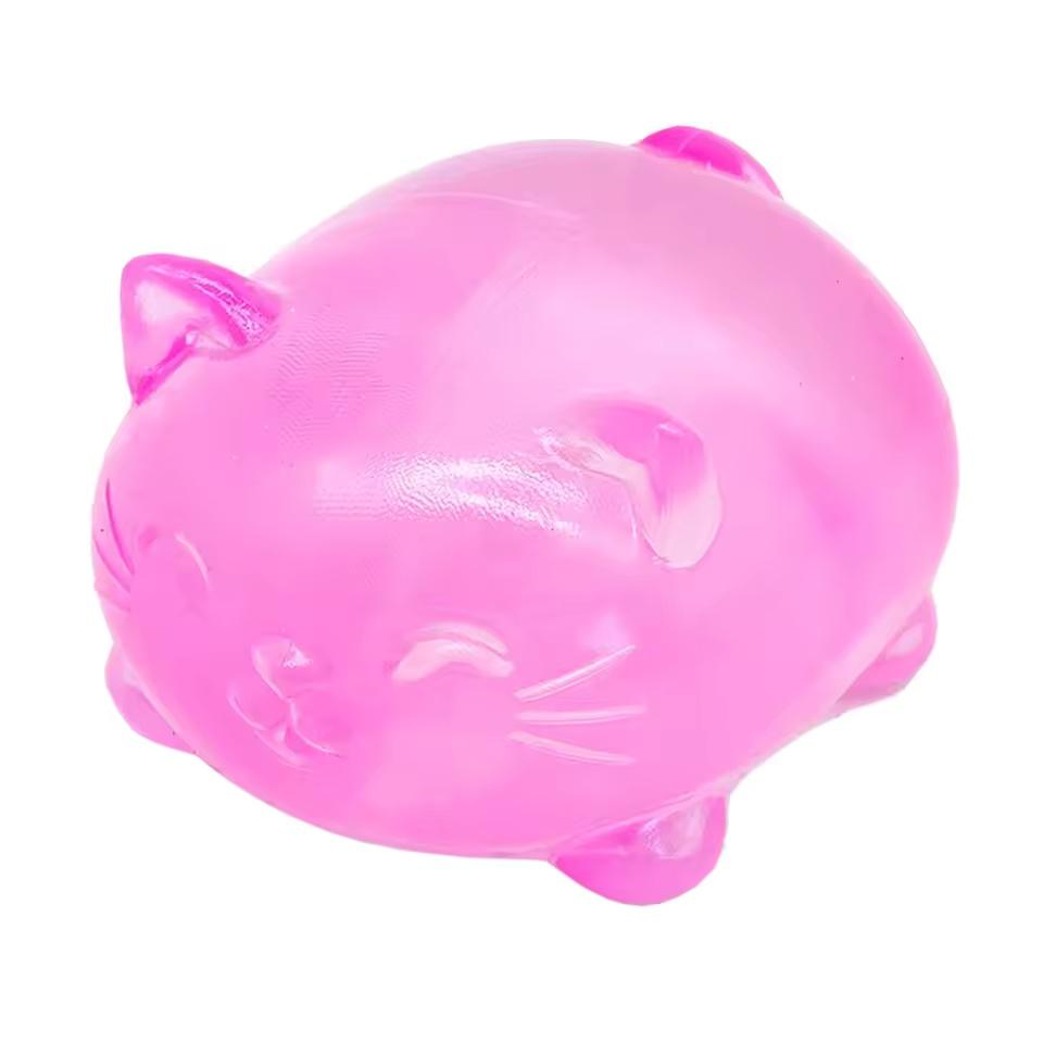 4pcs Mini Cute Cat Maltose Decompression Toy, Non-Stick, Odorless & Non-Toxic Fun Toy, Pressure Relief Tool for Adults and Students