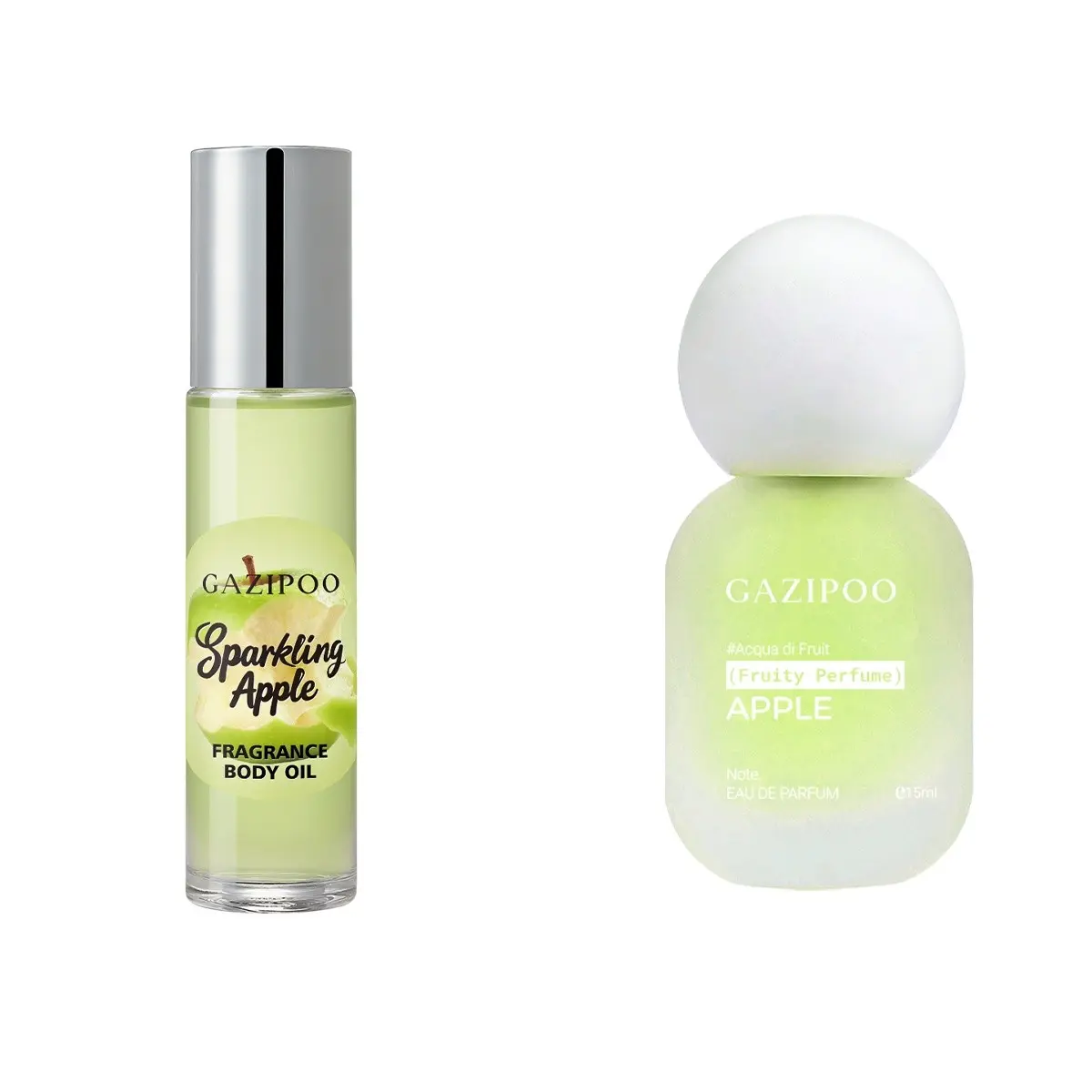 10ML Apple Rollerball + 15ML Apple Perfume, Portable Rollerball & Elegant Glass Bottle, Essential for Apple Lovers, Concentrated Perfume Oil, Fragrance Scent, Aroma Perfume