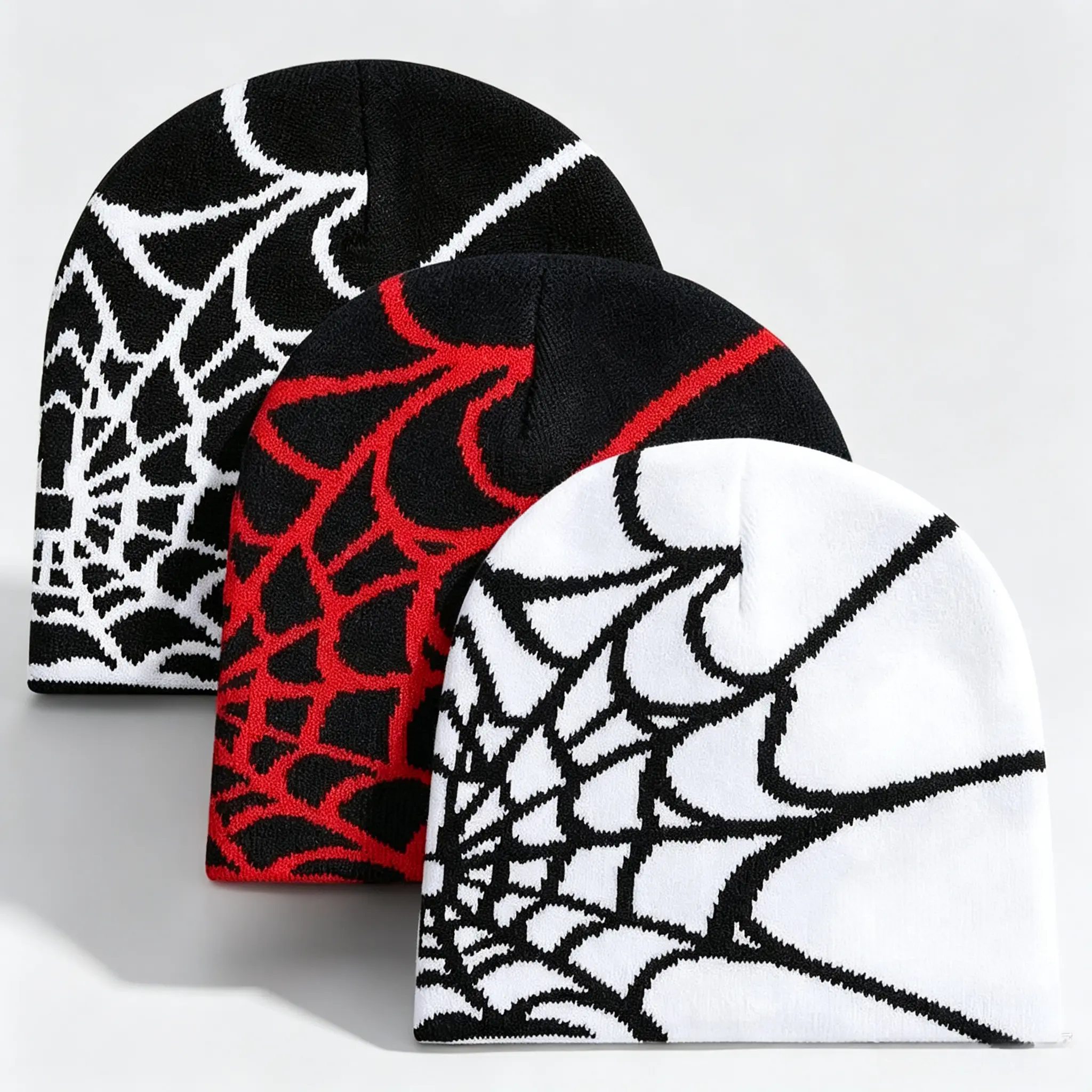 3 Pack Gothic Beanies, Y2K Retro Streetwear Knit Hats for Men & Women, Warm Winter Fashion Accessories