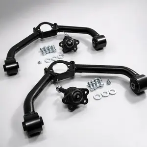 ARCH Front Upper Control Arm 1 Pair - Tubular Q235 Steel, Integrated Ball Joint, Bolt-On Installation, Optimized for Lifted Trucks, Black, 16.50 lb, for Chevy Silverado GMC Sierra 1500/2500/3500 2WD/4WD 8-Lug