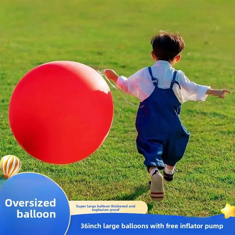 36-Inch Giant Inflatable Ball, Durable Extra-Large Balloon for Backyard Party Game, Outdoor Kids Stuff, Summer Pool Entertainment, Outdoor Playground, Pool Parties, Extra Large 36” Size, Fun For All Ages, Any Occasion, Magic Ball, Birthdays, Easy To Infla