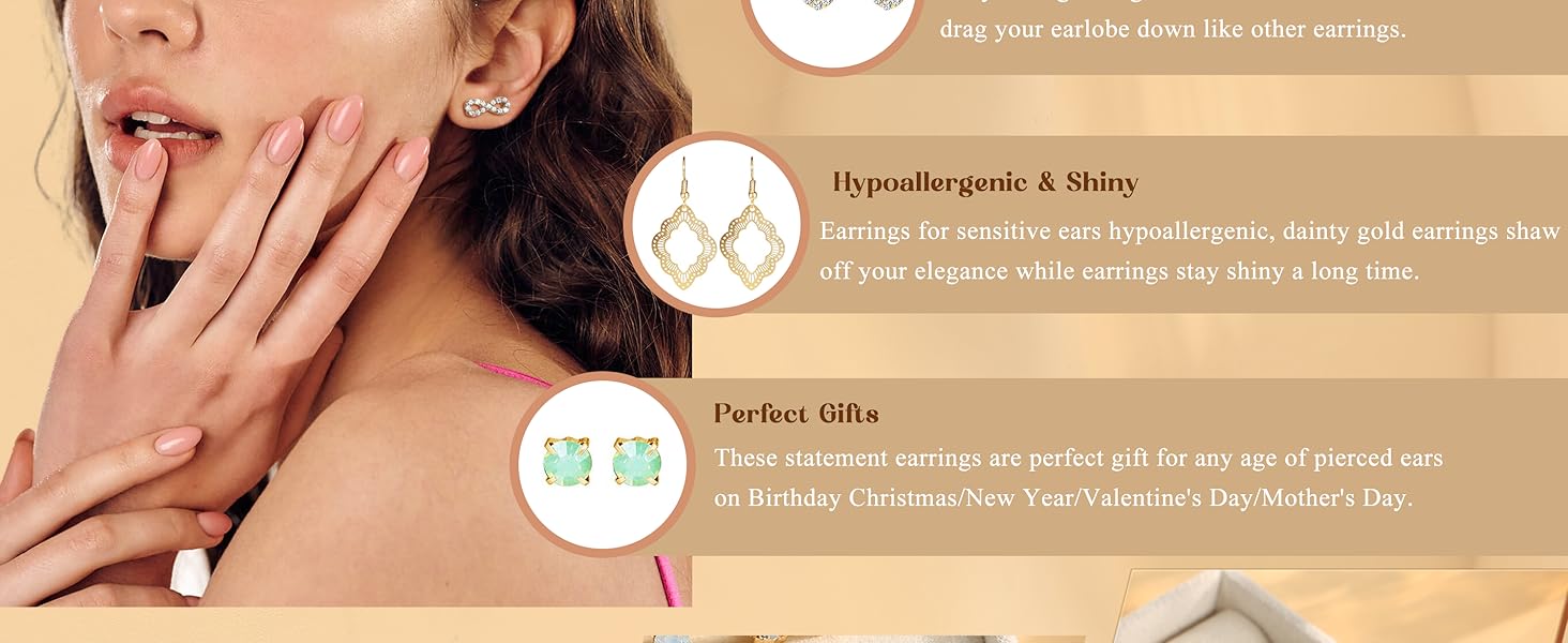 84 Pairs Aesthetic Stud & Hoop Earring Set | Hypoallergenic, 316L Stainless Steel, Daily Style Mix