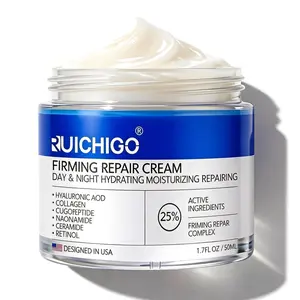 Face & Neck Firming Cream for Tightening Lifting Wrinkles & Crepey Skin, Day & Night Cream with Peptides Retinol Ceramide Niacinamide, 1.7 OZ