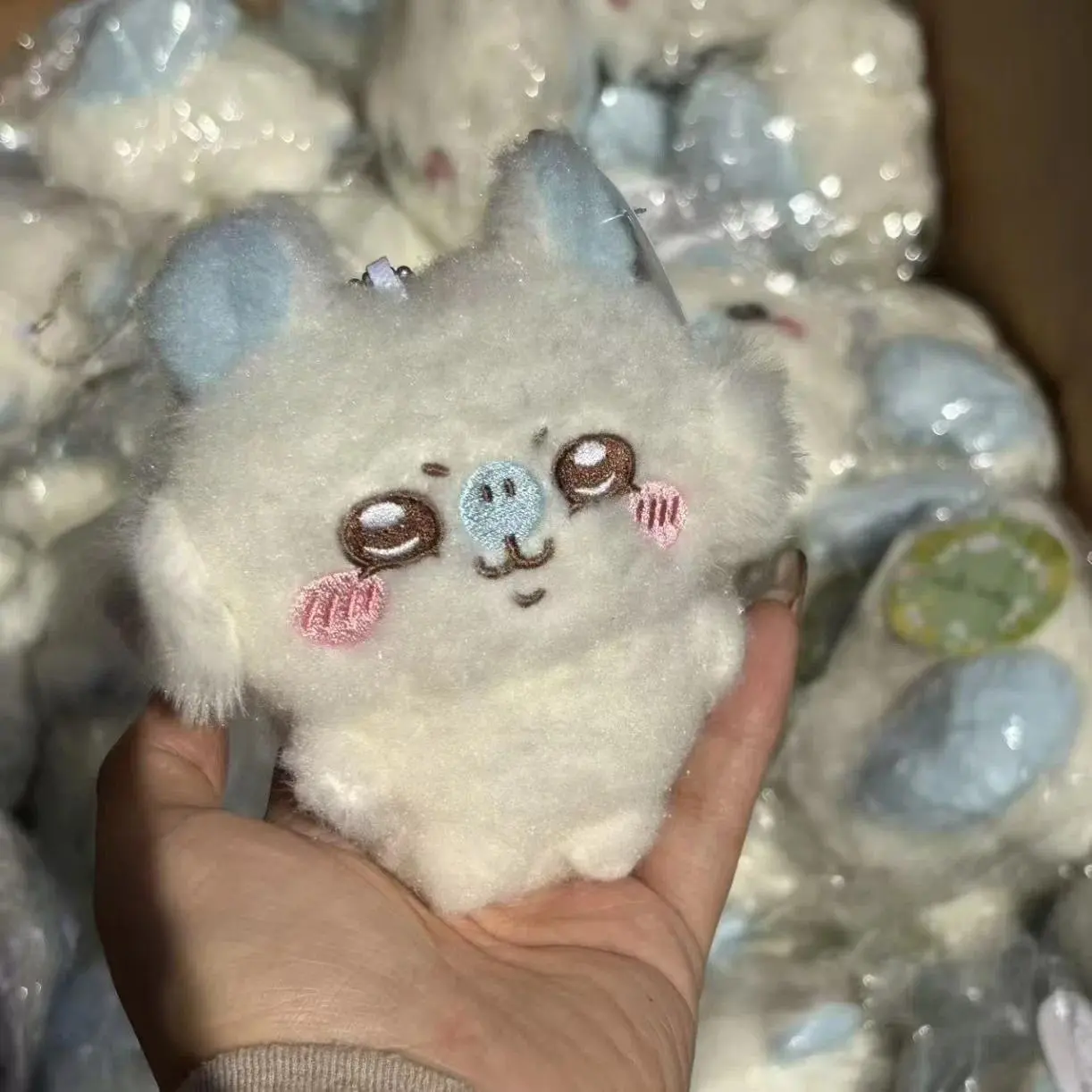 JIYI Momonga Series Plush Keychain Cute Usagi Hachiware Momonga Flying Squirrel Soft Kawaii Doll Fluffy Pendant Gift