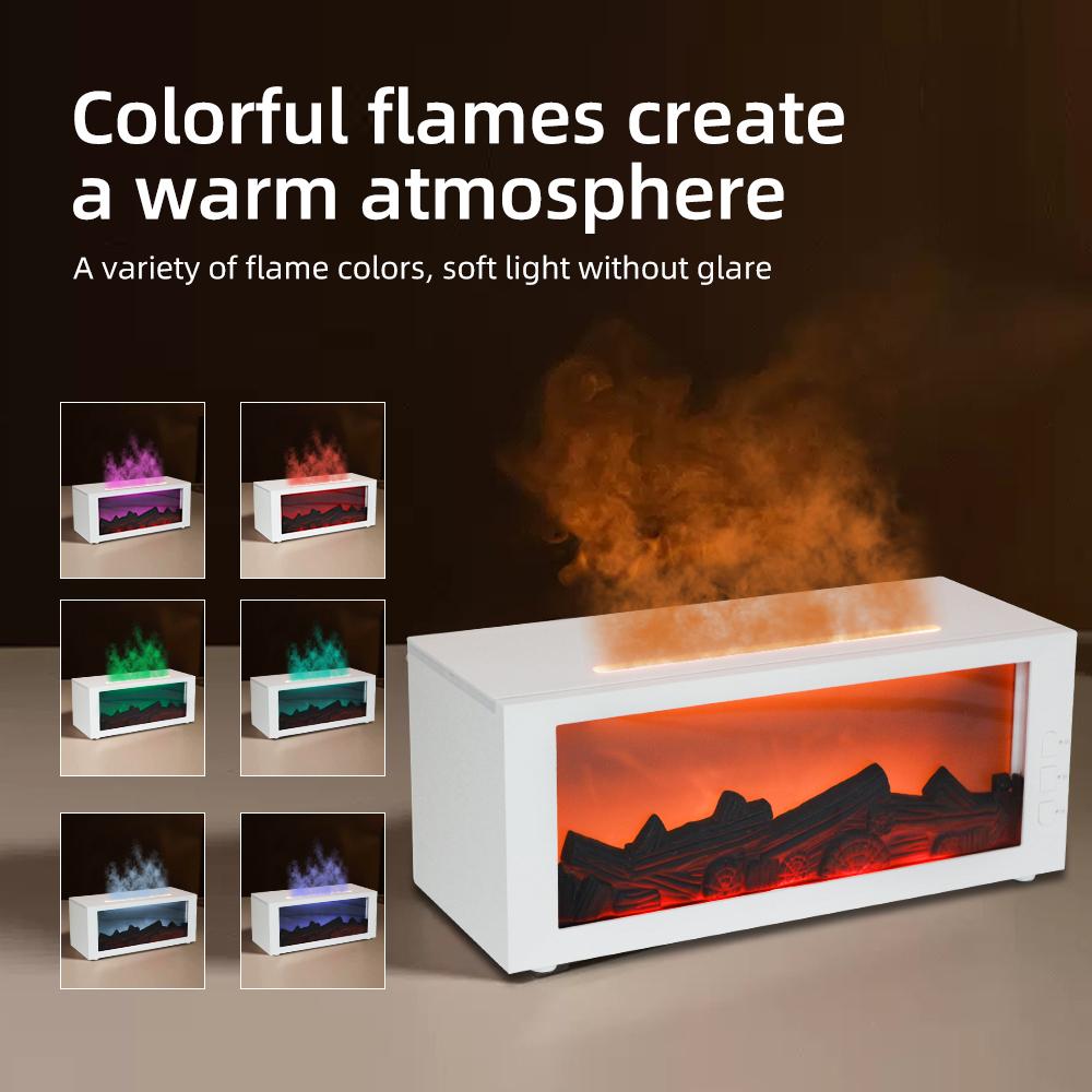 Safe & Automatic Fireplace Essential Oil Diffuser 300ml with Auto Shut-Off Timer & Remote Control for Aromatherapy Humidifier USB Power Eco-Friendly PP Material Long-Lasting Scent Colorful LED Flame Safe & Automatic Fireplace Essential Oil Diffuser 300ml with Auto Shut-Off Timer & Remote Control for Aromatherapy Humidifier USB Power Eco-Friendly PP Material Long-Lasting Scent Colorful LED Flame