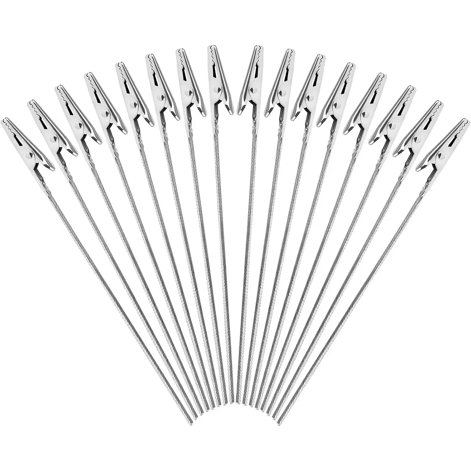 40 PCS Metal Wire Long-Tailed Alligator Clamp Photo Clip Holder - Alligator Clips for Crafts, DIY Card, Photo, Memo Holder (6inch/150mm)