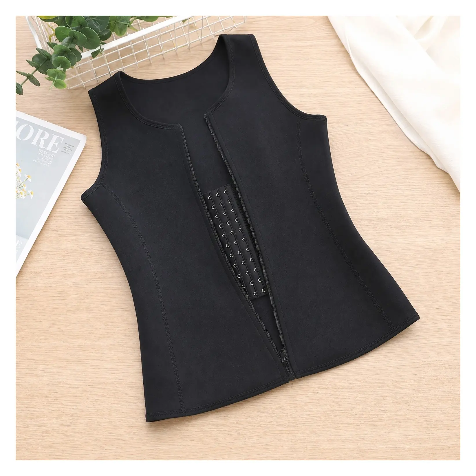 Men's Compression Shirt Shapewear Tank Top Body Shaper, Waist Trainer for Men Fajas para Hombres Compression Undershirt Vest with Posture CorrectorGift