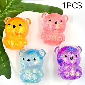 Bear-Shaped Maltose Squishy Decompression Squeeze Sensory Fidget Toy, Squeezable Stress-Relief Soft Toy for Adults & Kids, Fun Prank Toy for Parties, Stress Relief Squishies