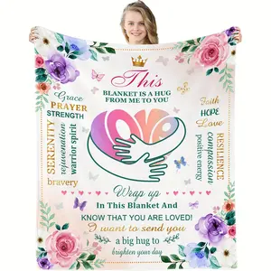 Open 1Pc Gift For Women, Inspirational Gift, Women'S Hug/Therapy Blanket, Missing You, Grief, Give To Your Friend Sister The Post-Surgence Gift, Soft And Comfortable Blanket