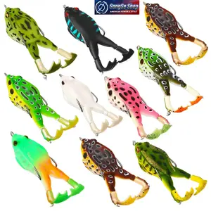 3-10Pcs Topwater Frog Fishing Lure Set, Realistic Floating Silicone Frog Baits with Double Propeller Legs, Multi-Jointed Fishing Tackle for Bass Fishing, Freshwater Pond Lake Angling, Durable Lead-Free Artificial Lures for Outdoor Fishing Trips