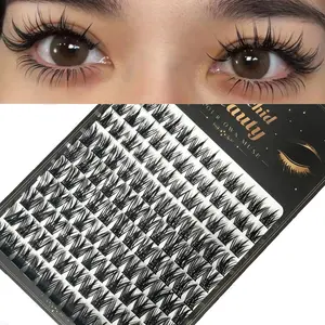 120 Clusters 3D Natural Fluffy Individual Cluster Lashes 11-13mm Premium D Curl Mink Eyelashes Soft Lightweight DIY Lash Extensions for Cosplay & Daily Makeup