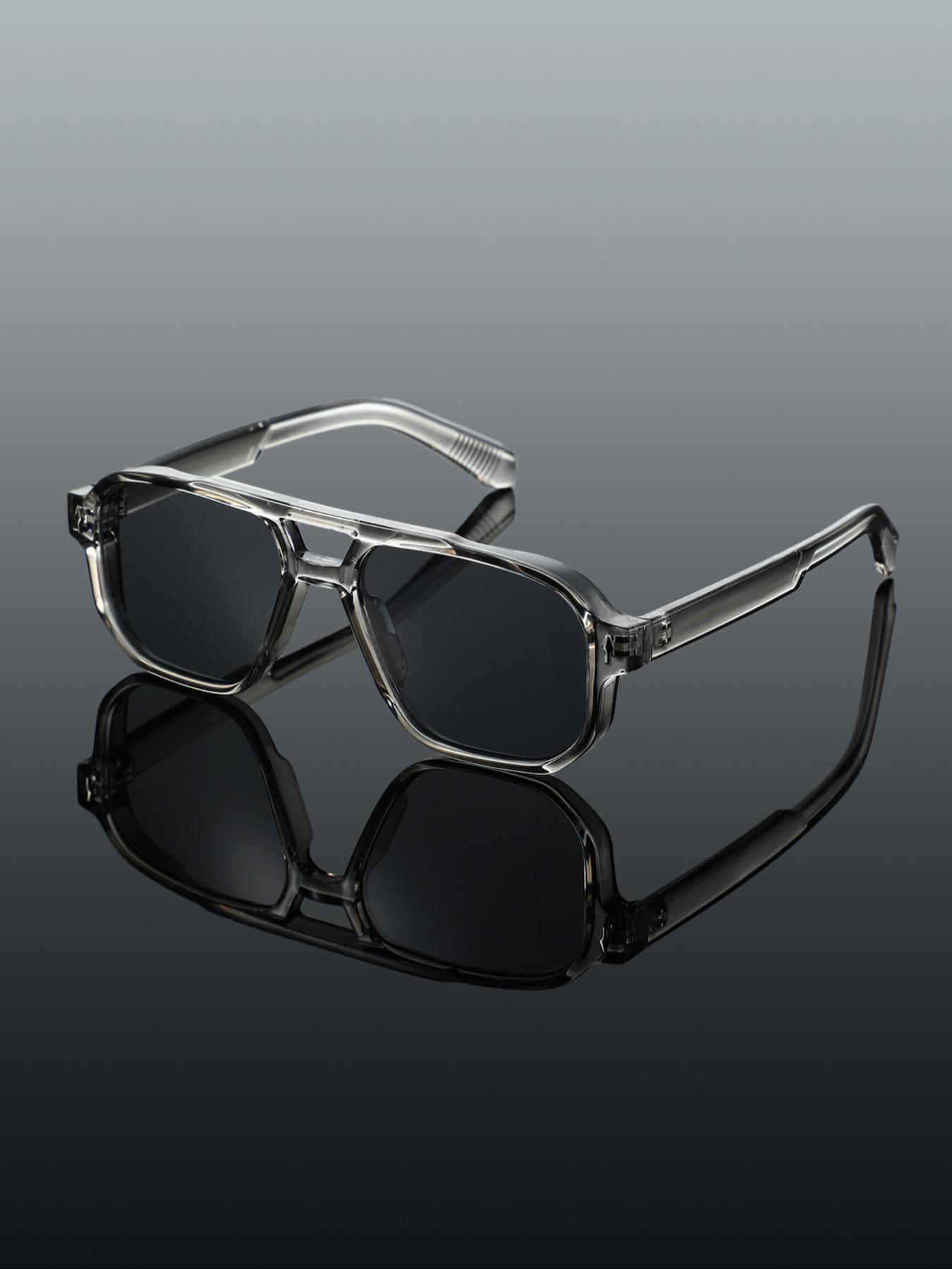 Men's Vintage Aviator Frame Sunglasses, Trendy Casual Sunglasses for Everyday Use, Fashion Accessories for Outdoor Activities, Lightweight Durable Sunglasses